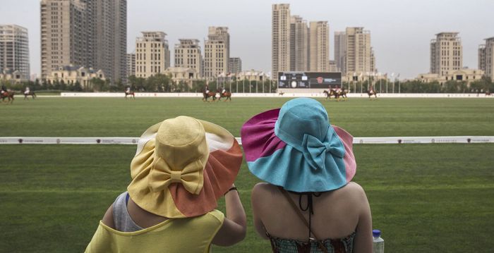 马球原本应该为天津的这个项目吸引买家，但该项目已经失败。 图片来源：Kevin Frayer/Getty Images
